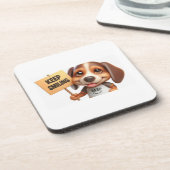 Niedlicher Hundeschlitten Untersetzer (Linke Seite)