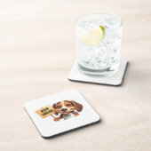 Niedlicher Hundeschlitten Untersetzer (Rechte Seite)