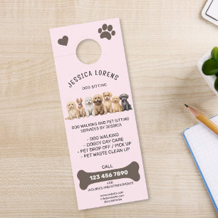 Niedlicher Hundeschlittendienst Türanhänger