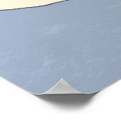 Niedlicher Hundeschlittenfahrbetrieb auf Blue Poster (Ecke)