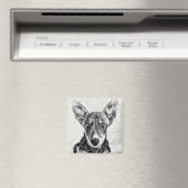 Niedlicher Hundeschlittenmagnet Magnet (In Situ (Geschirrspüler))