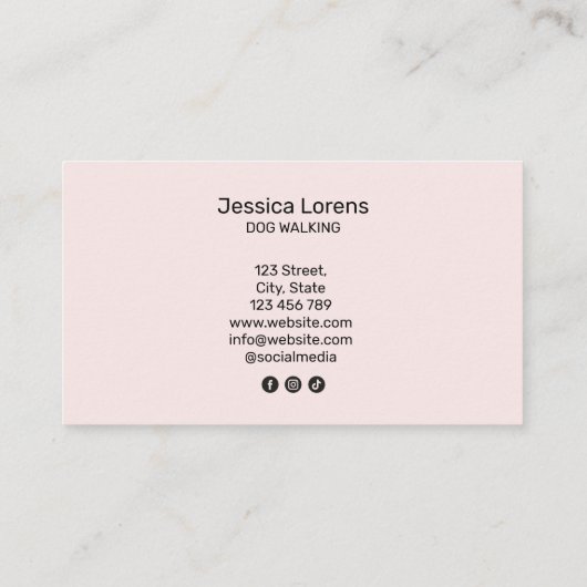 Niedlicher Hundeschlittensitzer, Kinderbetreuung Visitenkarte (Rückseite)