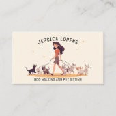 Niedlicher Hundeschlittensitzer, Kinderbetreuung Visitenkarte (Vorderseite)