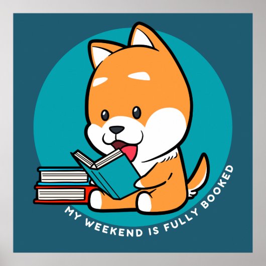 Niedlicher Hundeschluss Poster (Vorne)