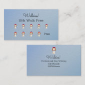 Niedlicher Hundeschritt / Treuekarte auf Blue (Vorne/Hinten)