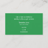 Niedlicher Hundeschutz-Laufzeitservice Visitenkarte (Rückseite)