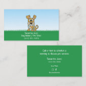 Niedlicher Hundeschutz-Laufzeitservice Visitenkarte (Vorne/Hinten)