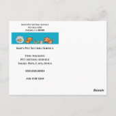 Niedlicher Hundesdienst Postkarte (Rückseite)