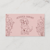 Niedlicher Hundesitz, Haustier-Groomer, Tierarzt, Visitenkarte (Vorderseite)