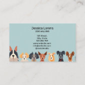 Niedlicher Hundesitz, Haustier-Groomer, Tierarzt, Visitenkarte (Rückseite)