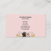 Niedlicher Hundesitz, Haustier-Groomer, Tierarzt,  Visitenkarte (Rückseite)