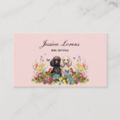 Niedlicher Hundesitz, Haustier-Groomer, Tierarzt, Visitenkarte (Vorderseite)