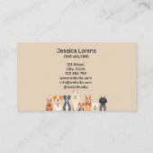 Niedlicher Hundesitz, Haustier-Groomer, Tierarzt, Visitenkarte (Rückseite)