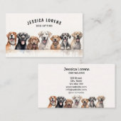 Niedlicher Hundesitz, Haustier-Groomer, Tierarzt, Visitenkarte (Vorne/Hinten)