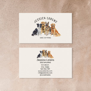 Niedlicher Hundesitz, Haustier-Groomer, Tierarzt,  Visitenkarte