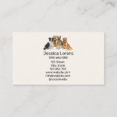 Niedlicher Hundesitz, Haustier-Groomer, Tierarzt,  Visitenkarte (Rückseite)