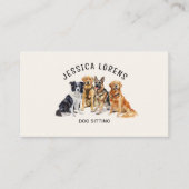 Niedlicher Hundesitz, Haustier-Groomer, Tierarzt, Visitenkarte (Vorderseite)