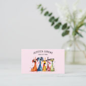 Niedlicher Hundesitz, Haustier-Groomer, Tierarzt,  Visitenkarte (Stehend Vorderseite)