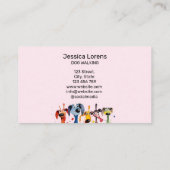 Niedlicher Hundesitz, Haustier-Groomer, Tierarzt,  Visitenkarte (Rückseite)