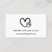 Niedlicher Hundesitz Visitenkarte (Rückseite)