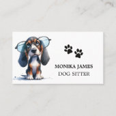 Niedlicher Hundesitz Visitenkarte (Vorderseite)