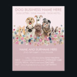 Niedlicher Hundesitzender Flyer mit rosa Farbe<br><div class="desc">Niedlicher Hundesitzender Flyer mit rosa Farbe</div>