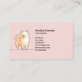 Niedlicher Hundesitzer, Spitz Welpenpferd Visitenkarte (Rückseite)