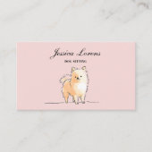 Niedlicher Hundesitzer, Spitz Welpenpferd Visitenkarte (Vorderseite)