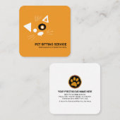 Niedlicher Hundesitzservice Quadratische Visitenkarte (Vorne/Hinten)