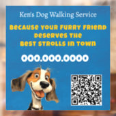 Niedlicher Hundewandern Fensteraufkleber (Blatt 2)