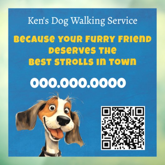 Niedlicher Hundewandern Fensteraufkleber (Blatt 3)