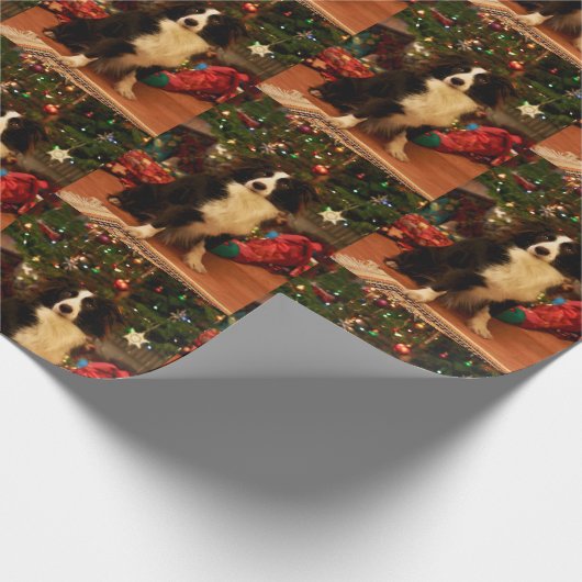 Niedlicher Hundeweihen Geschenkpapier (Ecke)