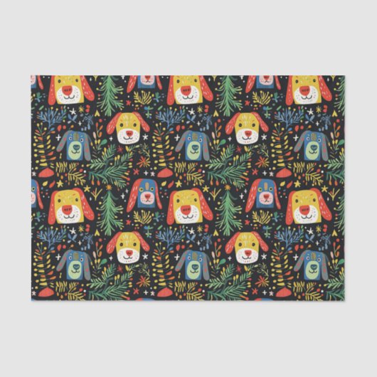 Niedlicher Hundeweihen Seidenpapier (Vorderseite)