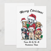 Niedlicher Hundeweihnacht Zeichnend Feiertagskarte (Vorne/Hinten)