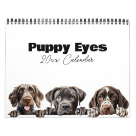 Niedlicher Hundewelpen-Eyes-Kalender Kalender