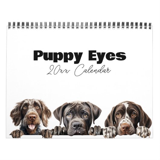 Niedlicher Hundewelpen-Eyes-Kalender Kalender (Titelbild)