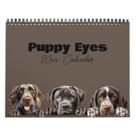 Niedlicher Hundewelpen-Eyes-Kalender Kalender