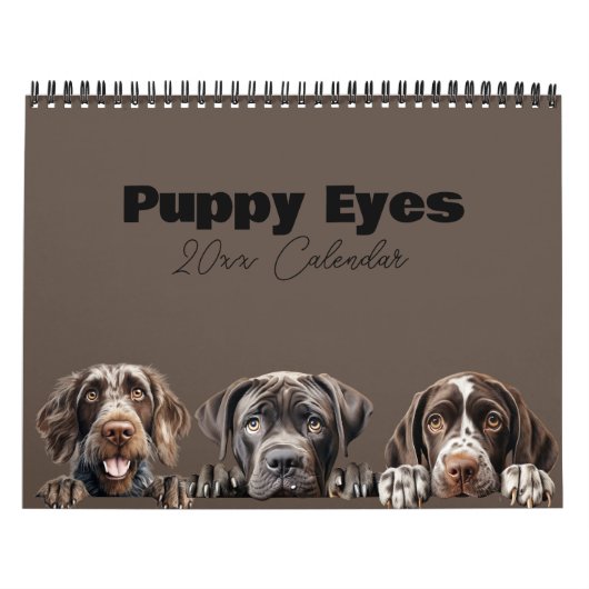 Niedlicher Hundewelpen-Eyes-Kalender Kalender (Titelbild)