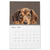 Niedlicher Hundewelpen-Eyes-Kalender Kalender (Feb 2026)