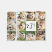 Niedlicher Hundfoto Collage Personalisiert Einfach Fleecedecke (Vorderseite (Horizontal))
