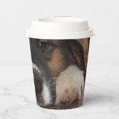 Niedlicher Hundfoto Pappbecher (Rückseite)