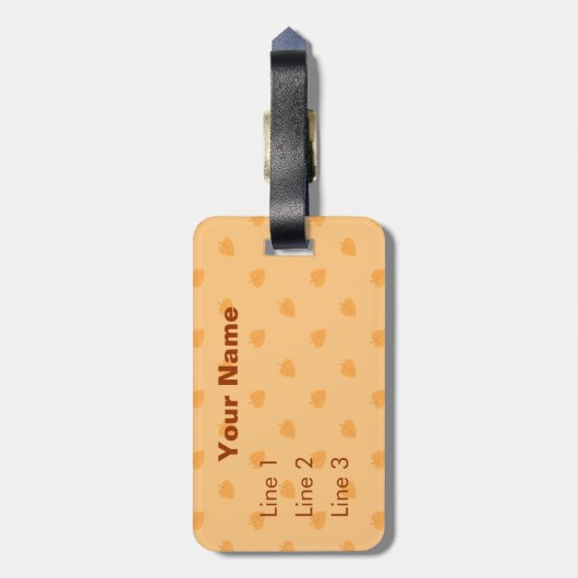 Niedlicher HundKawaii Spitz Gepäckanhänger (Rückseite vertikal)