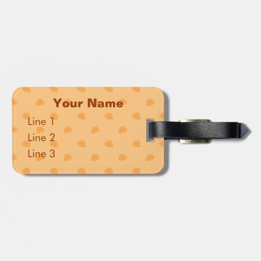 Niedlicher HundKawaii Spitz Gepäckanhänger (Rückseite horizontal)