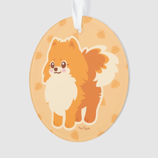 Niedlicher HundKawaii Spitz Ornament (Vorderseite)