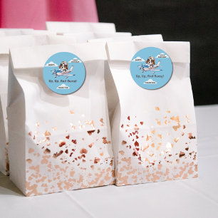 Niedlicher Hundspilot und Cessna Flugzeug, Reisen, Runder Aufkleber