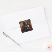 "Niedlicher Hundsticker - Perfekt für Hundefreunde Quadratischer Aufkleber (Umschlag)