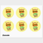 Niedlicher Hunger weg Burger Round Sticker (Blatt)