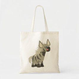 Niedlicher hungriger Cartoon Striped Hyena Bag Tragetasche