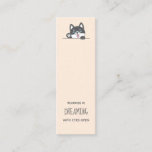 Niedlicher Husky Dog Lesezeichen Zitat