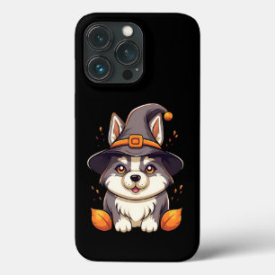 Niedlicher Husky-Hund in einem Hexenhutehund Case-Mate iPhone Hülle